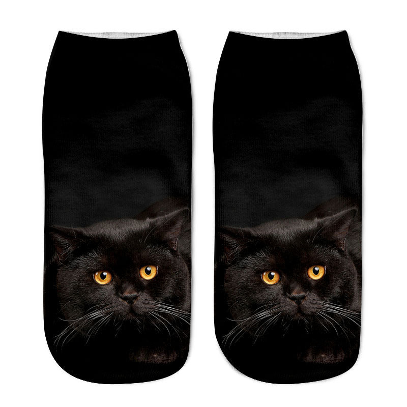 Chaussettes Créatives À Imprimé Chat