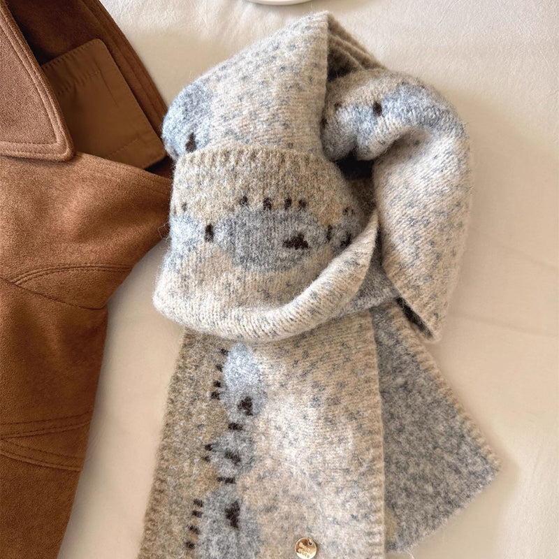 Écharpe Chaude À Motif Mouton