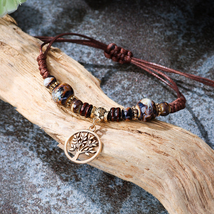 Bracelet Vintage Tissé À La Main
