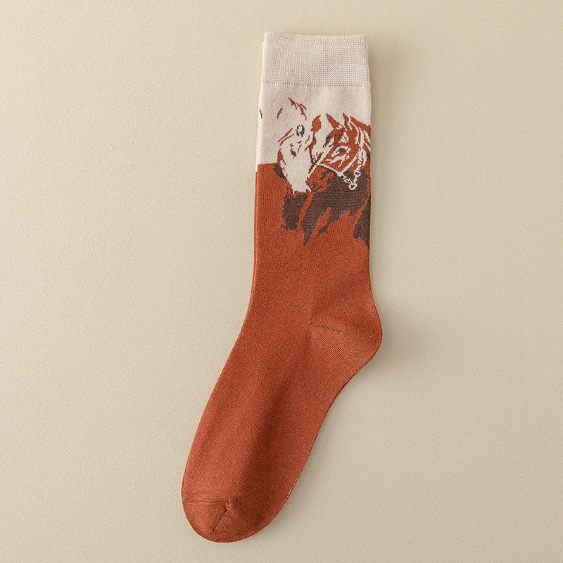 Chaussettes Décontractées À Imprimé Animal