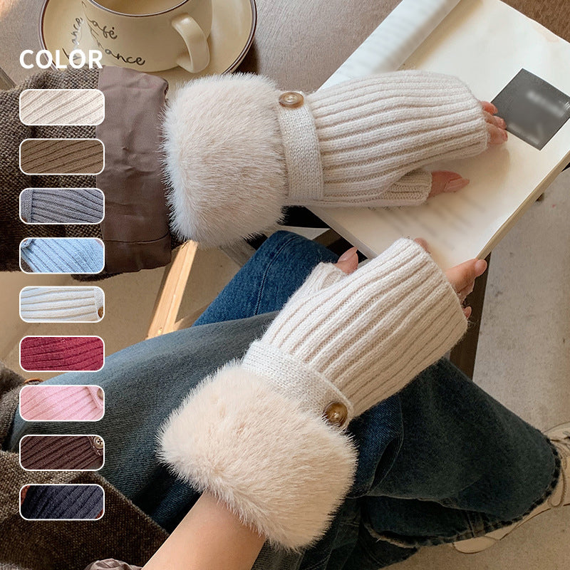 Gants Chauds De Couleur Unie