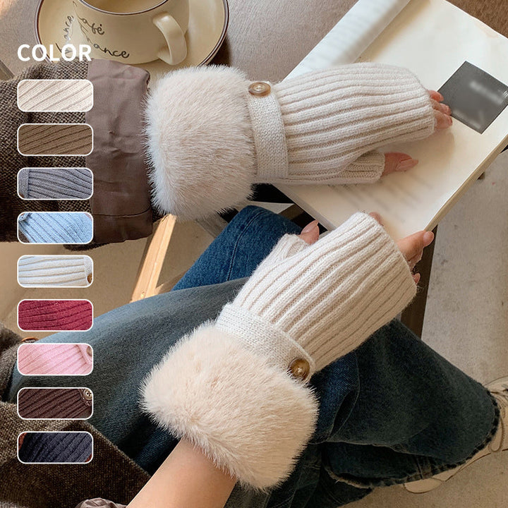 Gants Chauds De Couleur Unie