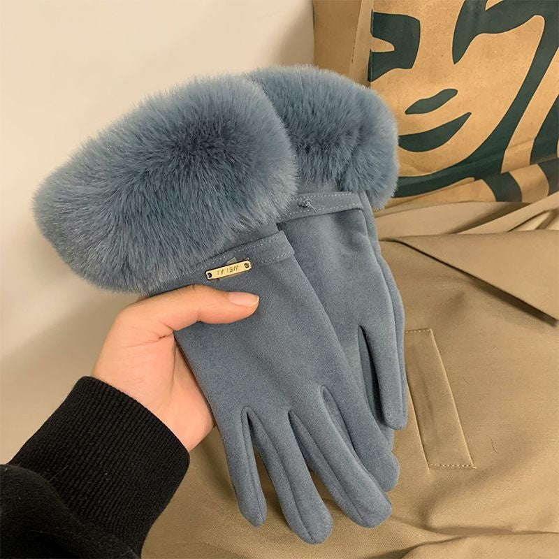 Gants Chauds De Couleur Unie