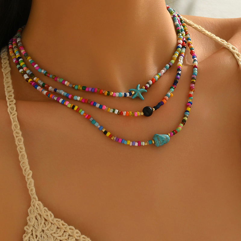 Collier De Perles Colorées Bohème
