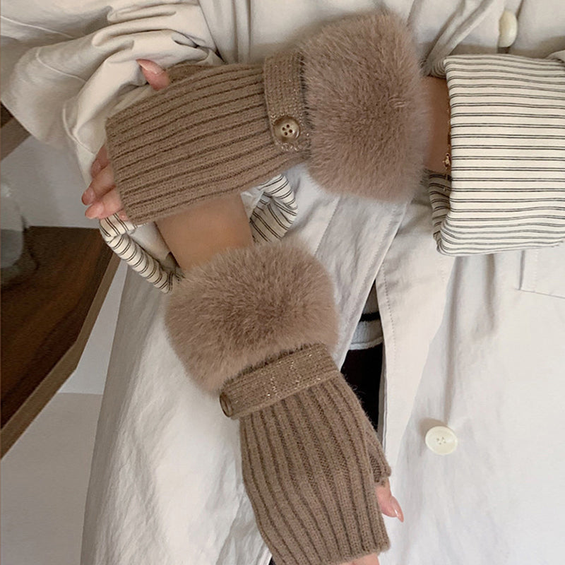 Gants Chauds De Couleur Unie