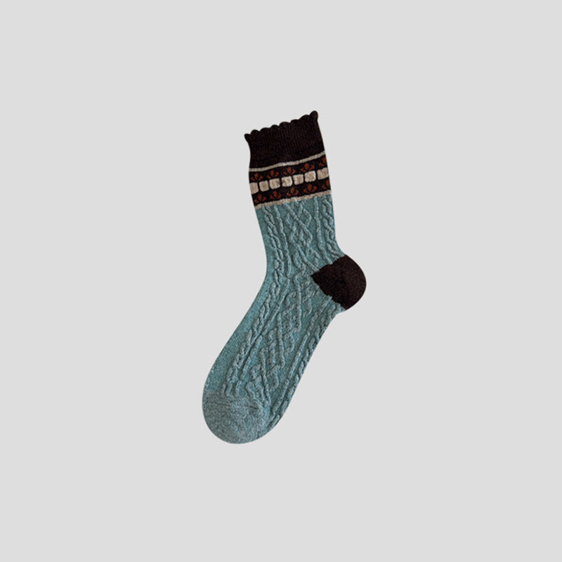 Chaussettes Chaudes À Fleurs