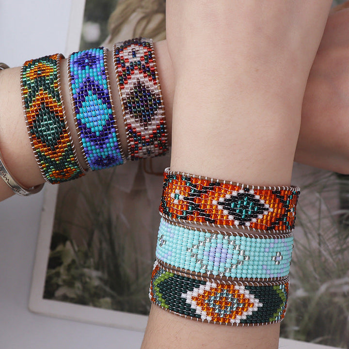 Bracelet Bohème Tissé À La Main