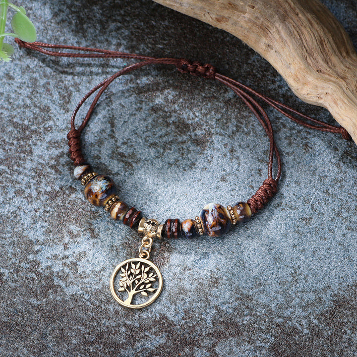 Bracelet Vintage Tissé À La Main