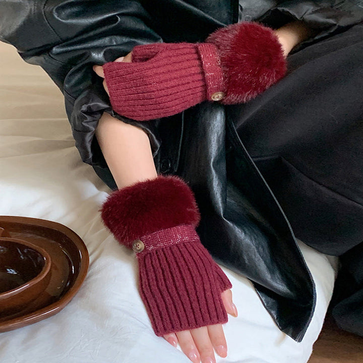Gants Chauds De Couleur Unie