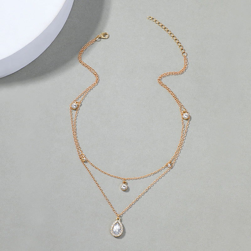 Vintage Water Drop Pendant Necklace
