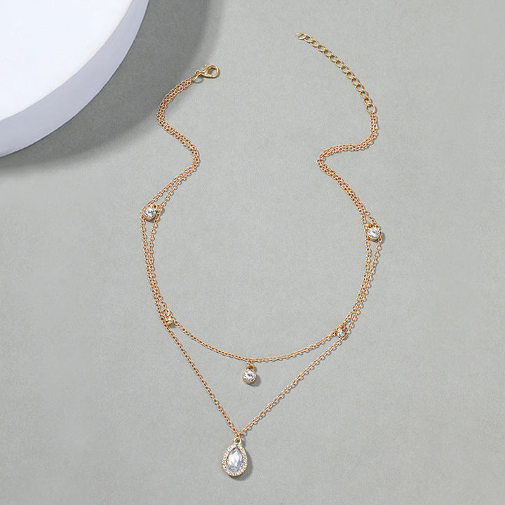 Vintage Water Drop Pendant Necklace