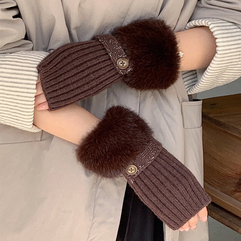 Gants Chauds De Couleur Unie