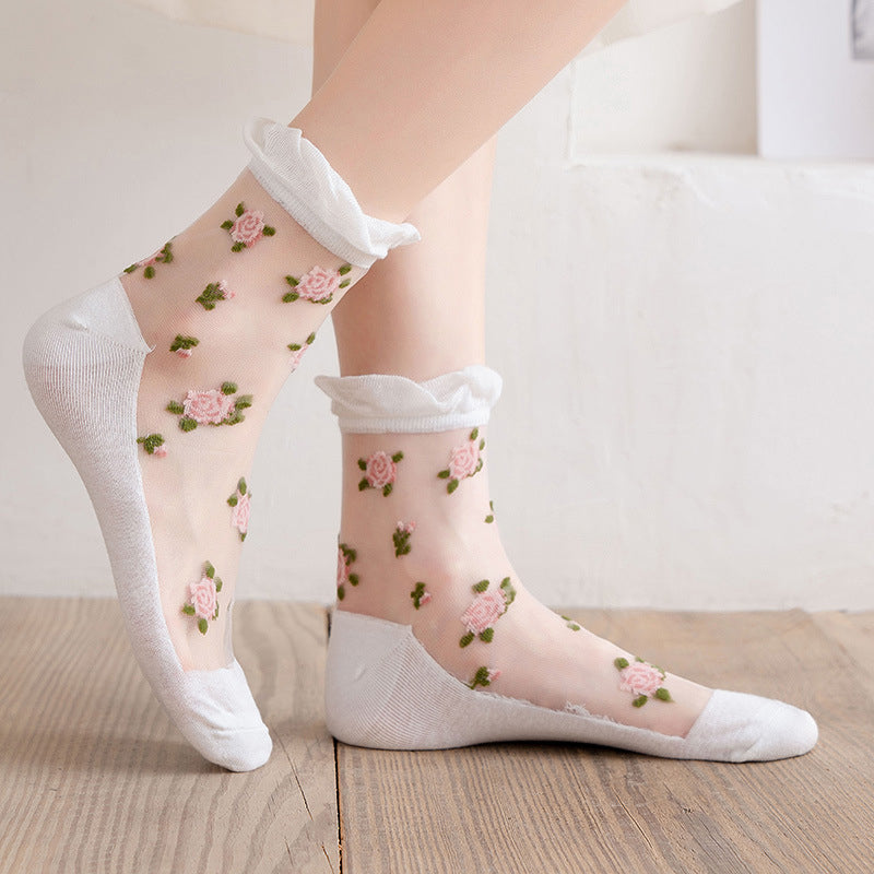Chaussettes Fleuries Respirantes