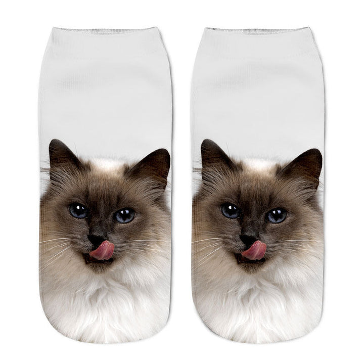 Chaussettes Créatives À Imprimé Chat