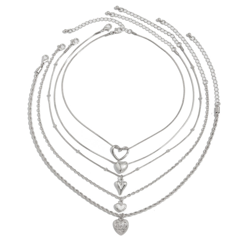 Ensemble De Collier Pendentif Coeur