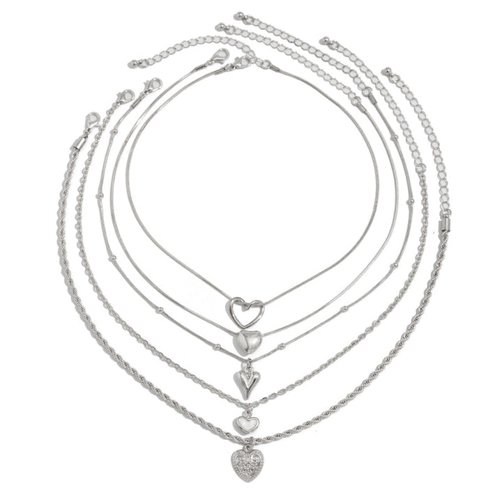 Ensemble De Collier Pendentif Coeur