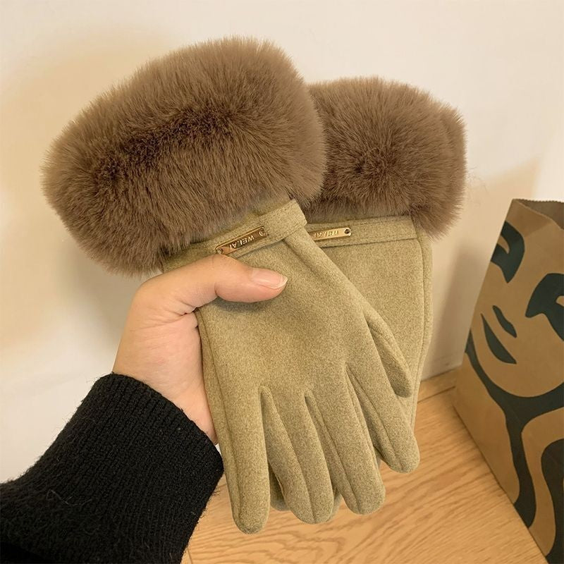 Gants Chauds De Couleur Unie