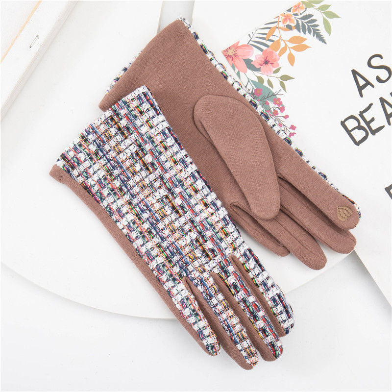 Gants Chauds À Carreaux