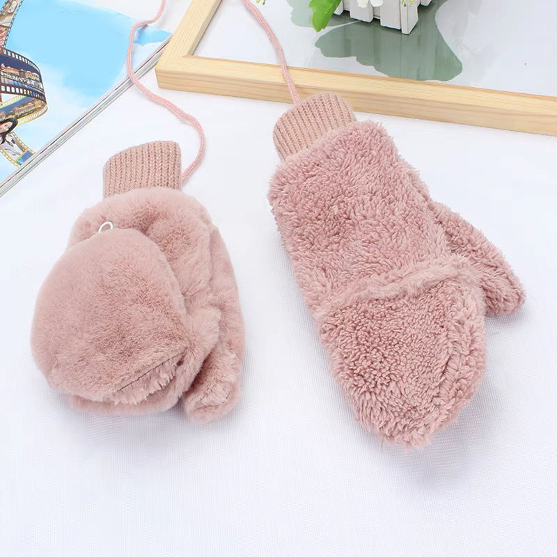 Gants Chauds De Couleur Unie
