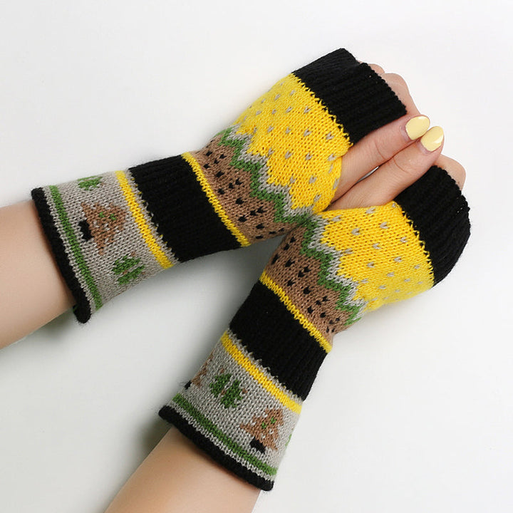 Gants Tricotés De Noël
