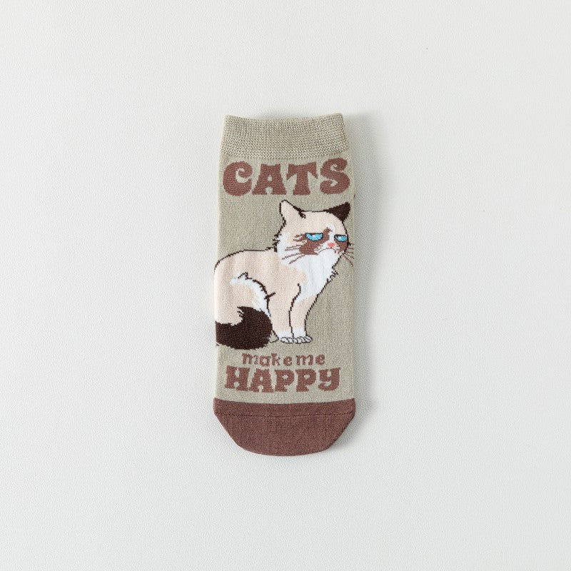 Chaussettes Créatives À Imprimé Chat