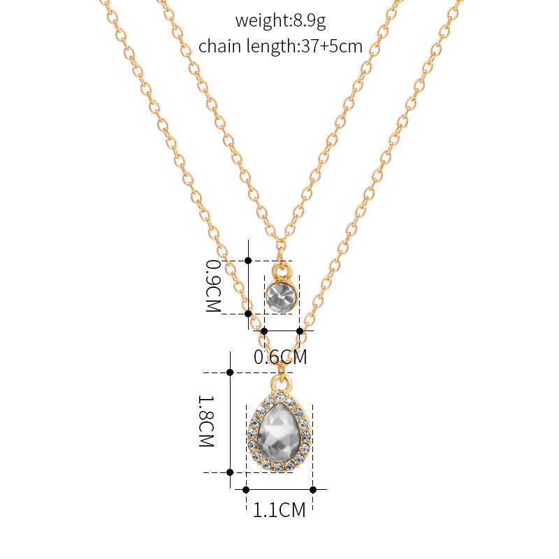 Vintage Water Drop Pendant Necklace