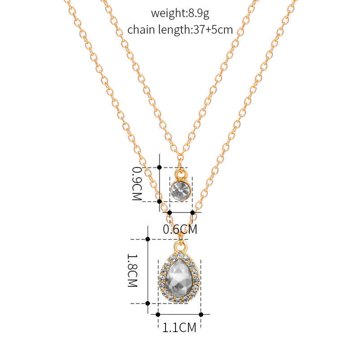Vintage Water Drop Pendant Necklace
