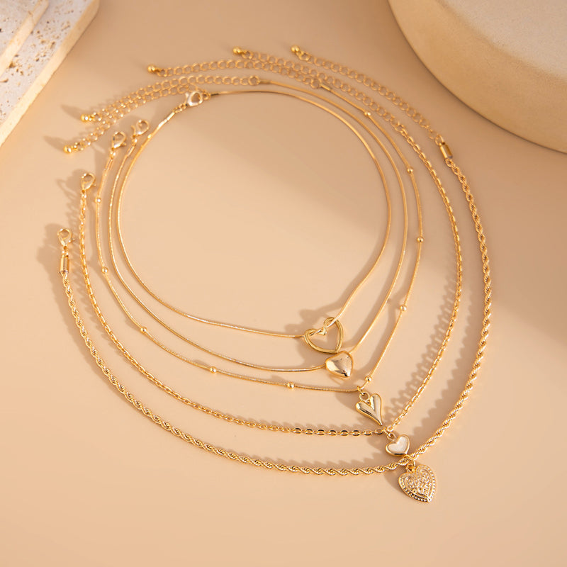 Ensemble De Collier Pendentif Coeur