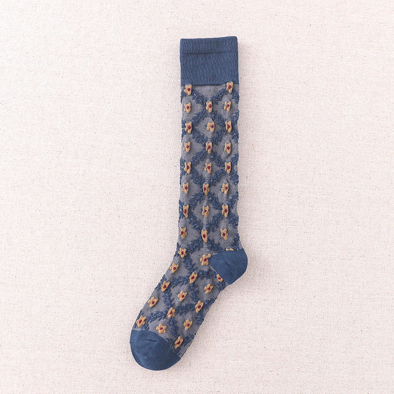 Chaussettes À Fleurs Vintage