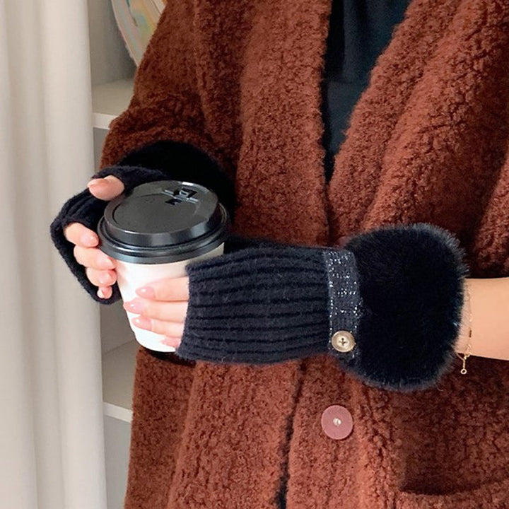 Gants Chauds De Couleur Unie