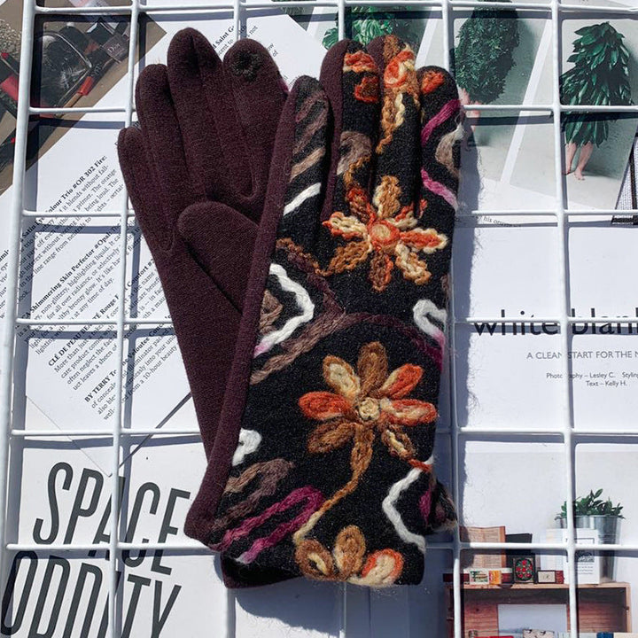Gants Chauds De Style Ethnique