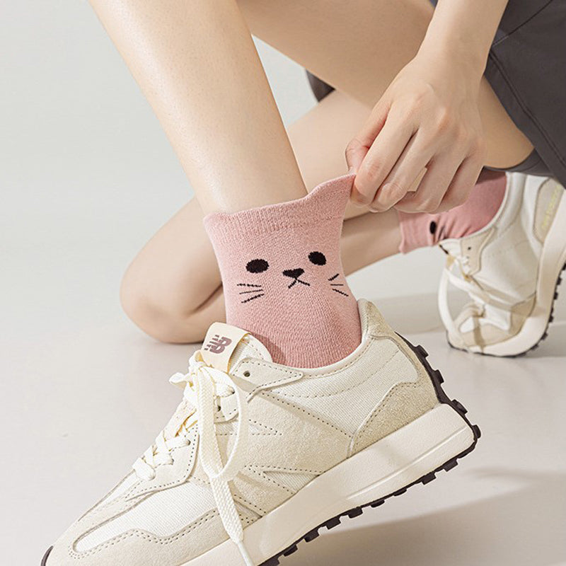 Chaussettes Décontractées À Imprimé Chat