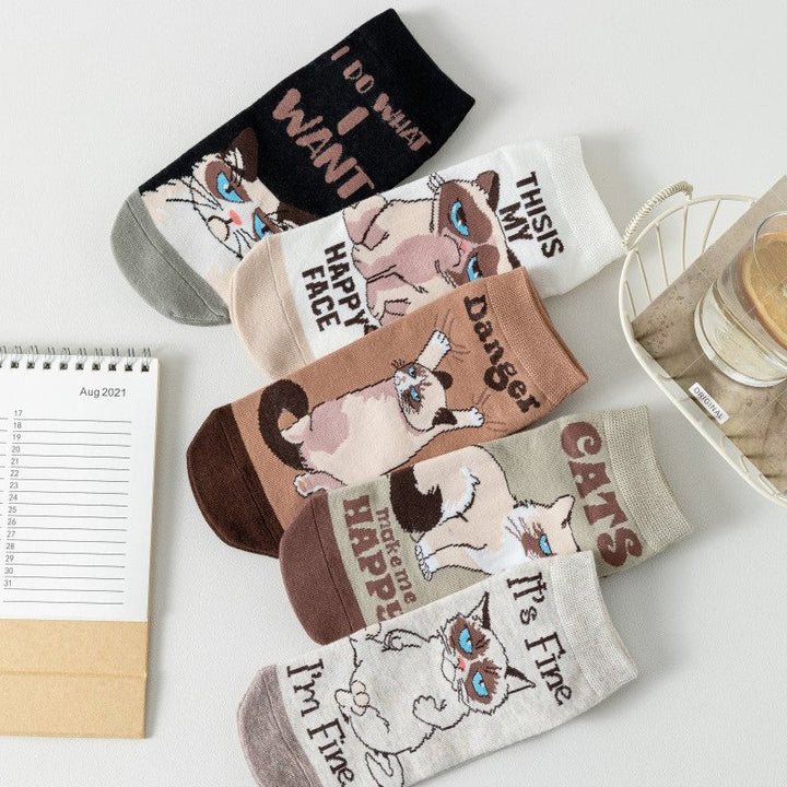 Chaussettes Créatives À Imprimé Chat