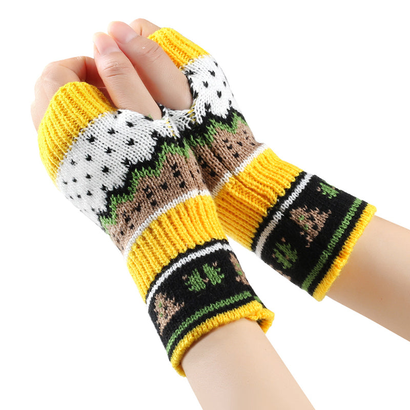 Gants Tricotés De Noël