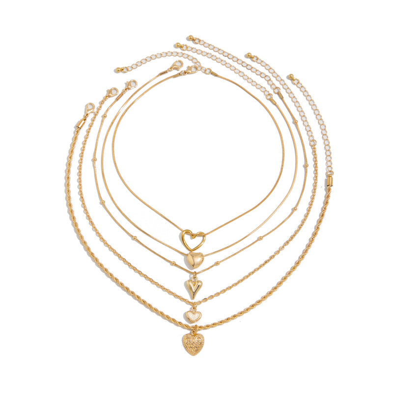 Ensemble De Collier Pendentif Coeur