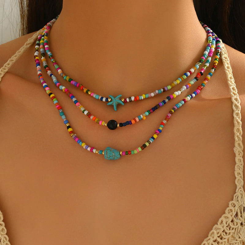 Collier De Perles Colorées Bohème