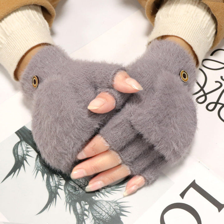 Gants Chauds De Couleur Unie