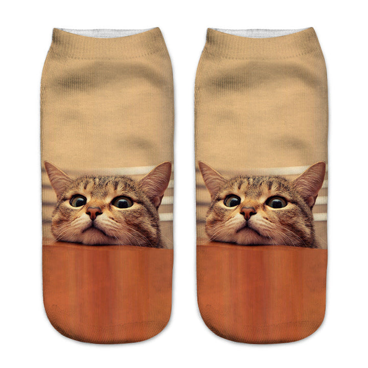 Chaussettes Créatives À Imprimé Chat