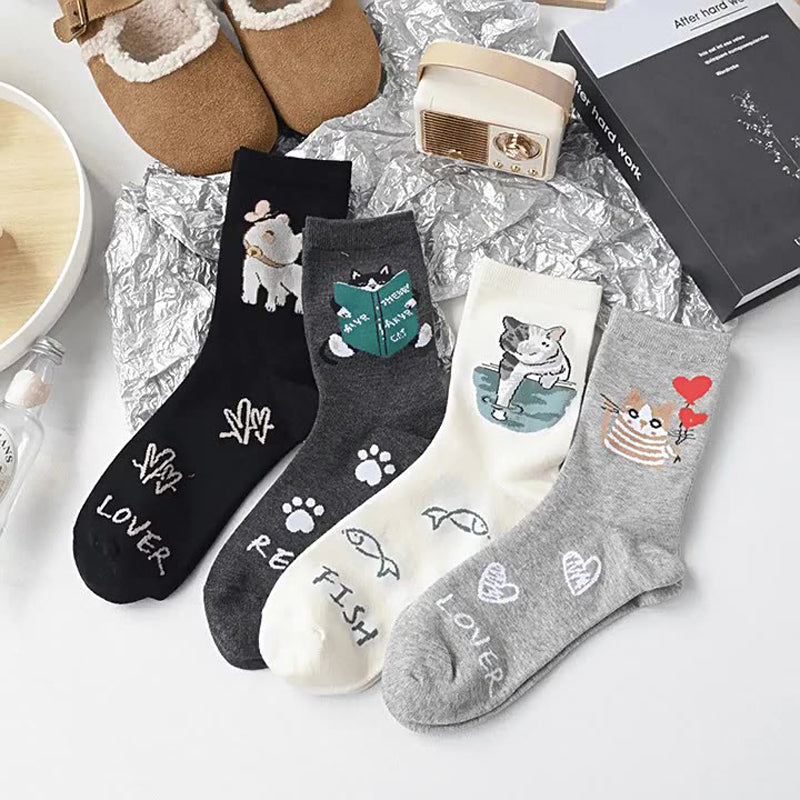 Chaussettes De Chat De Dessin Animé