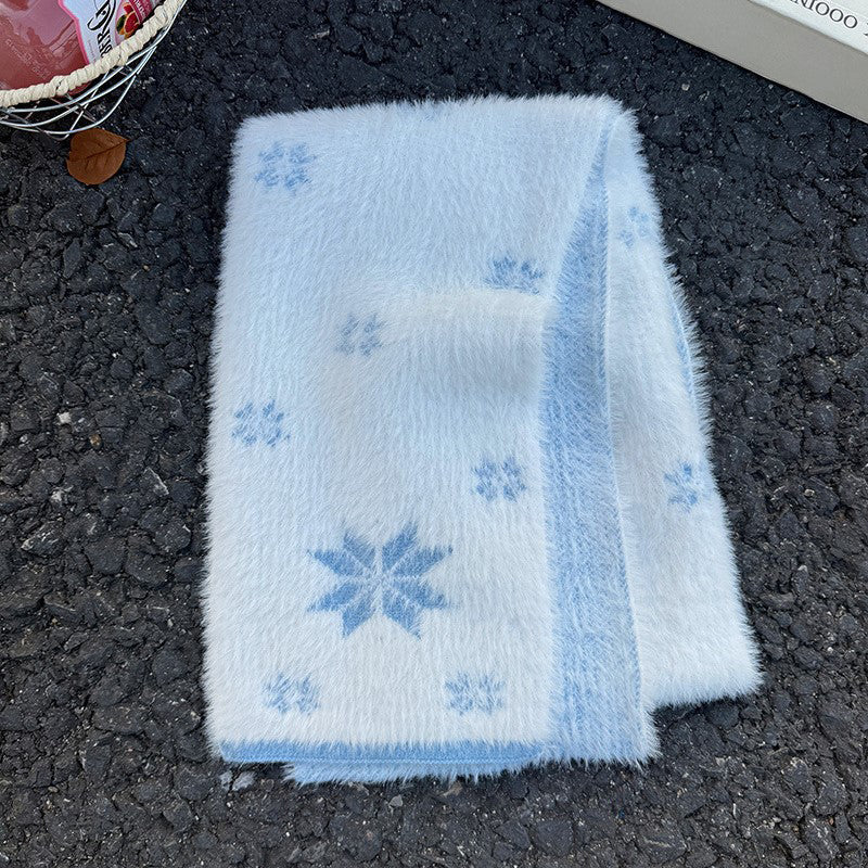 Écharpe Chaude À Motif Flocon De Neige
