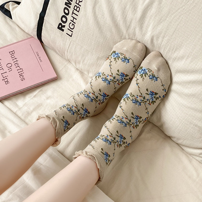 Chaussettes À Fleurs Vintage