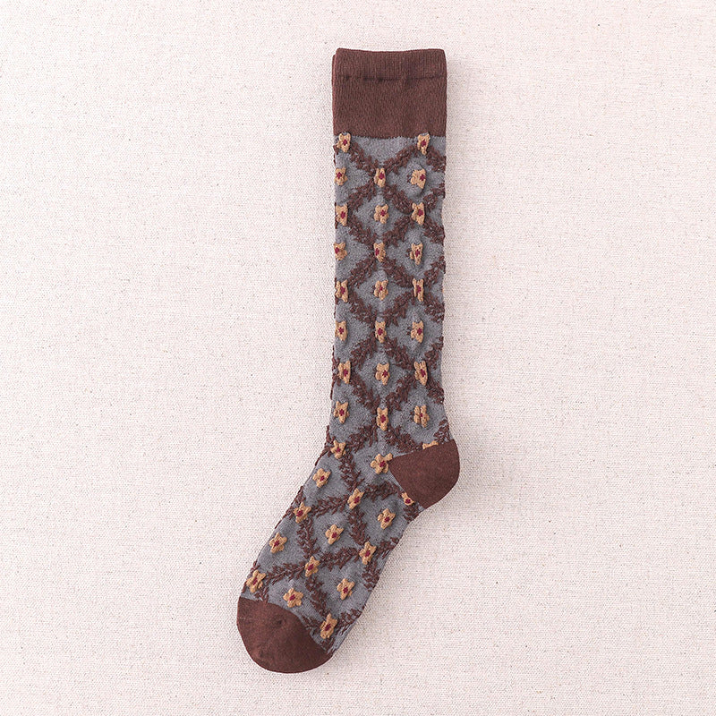 Chaussettes À Fleurs Vintage