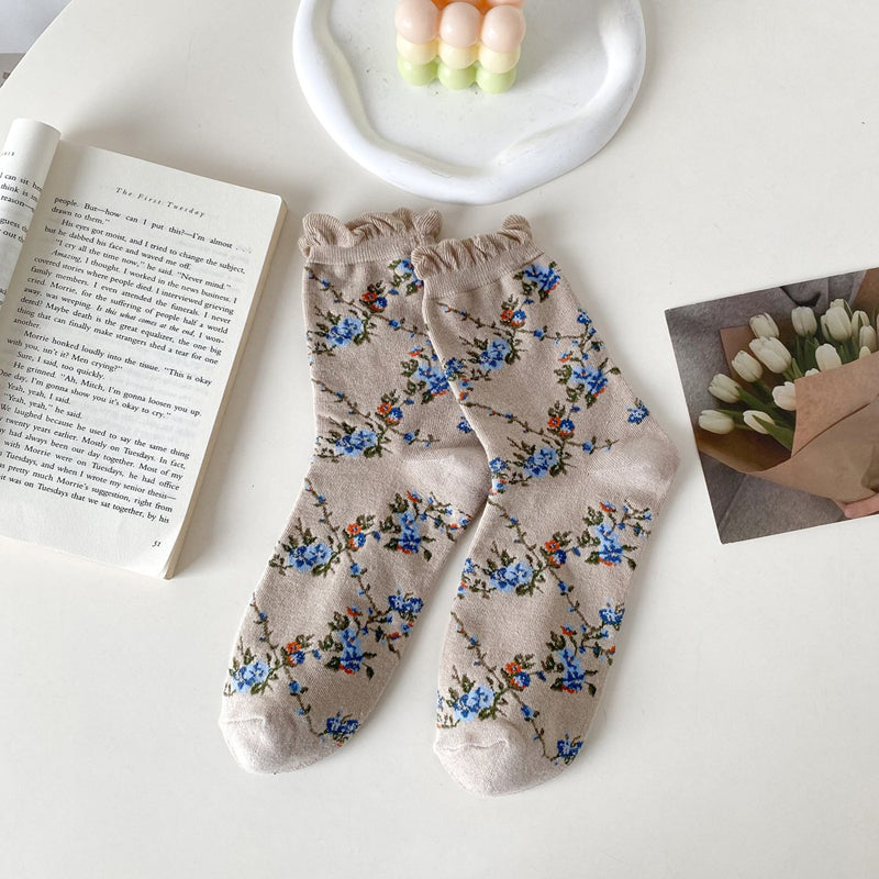 Chaussettes À Fleurs Vintage