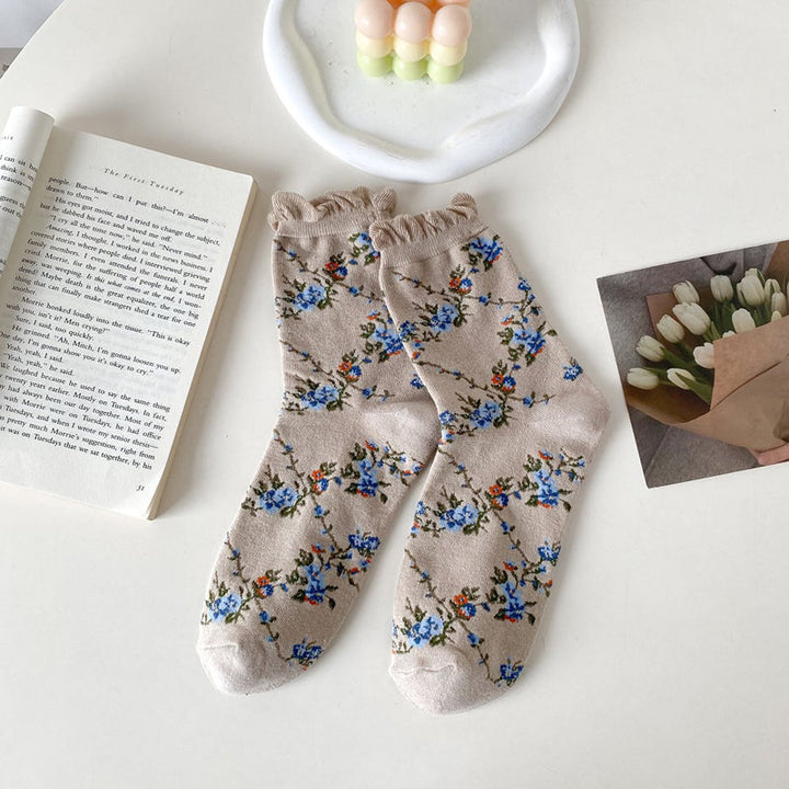 Chaussettes À Fleurs Vintage