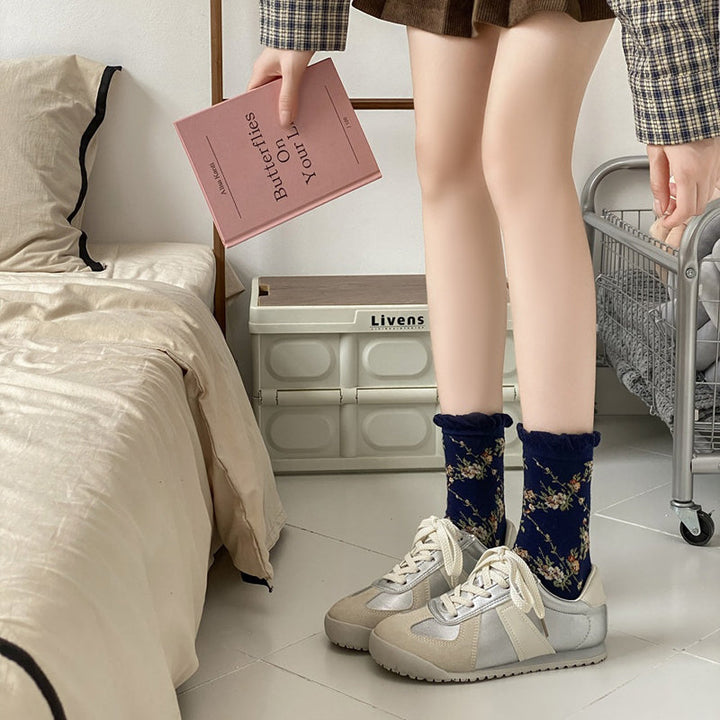 Chaussettes À Fleurs Vintage