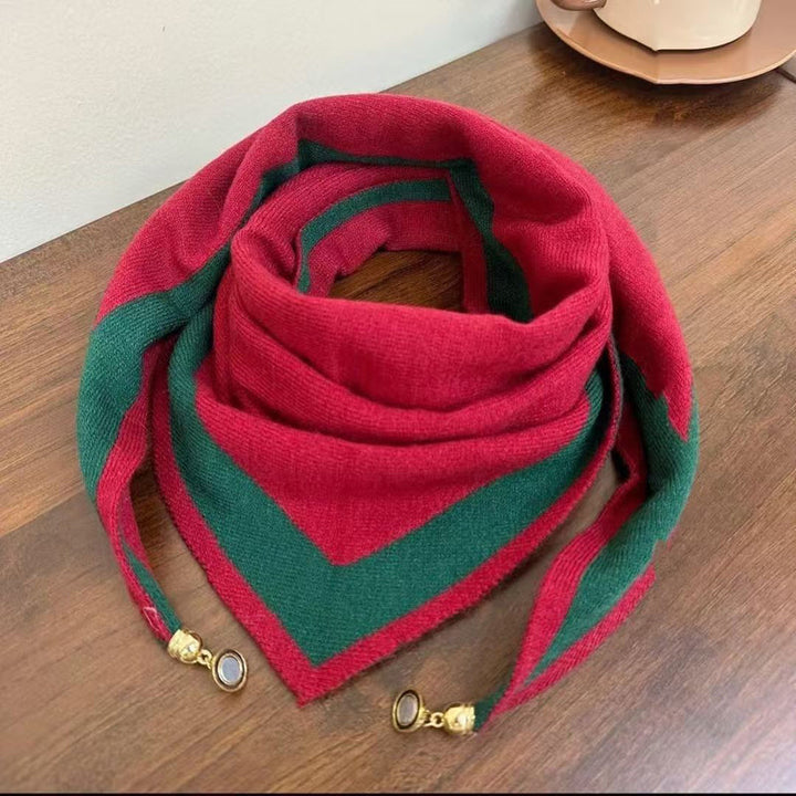 Écharpe À Blocs De Couleurs Vintage