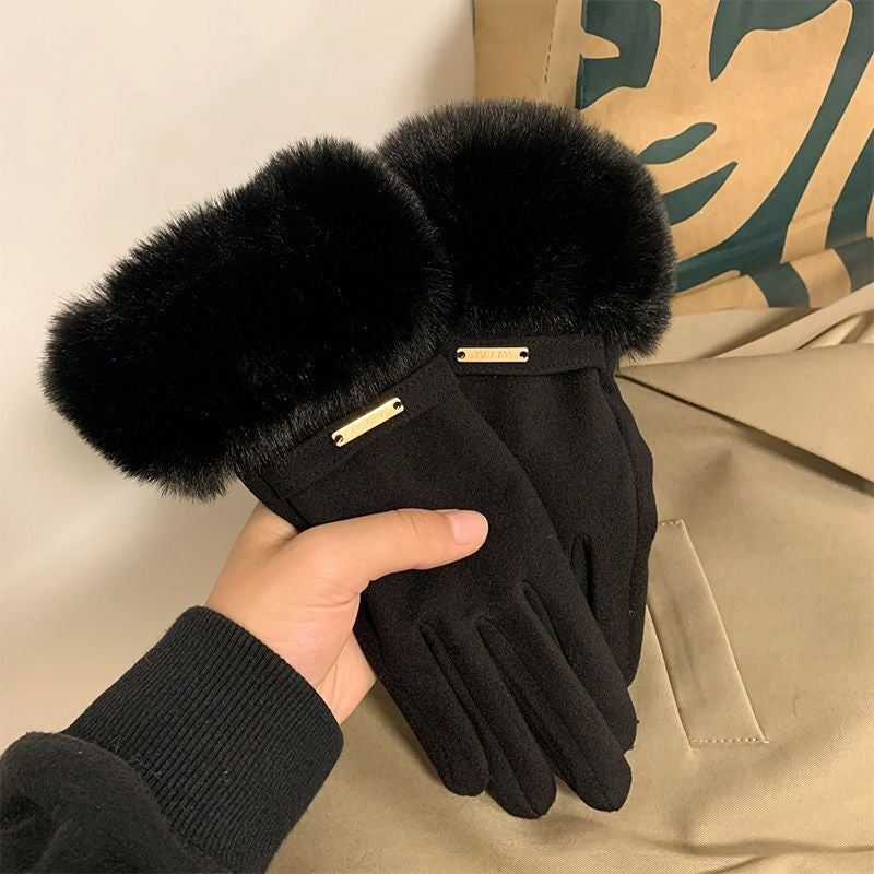 Gants Chauds De Couleur Unie