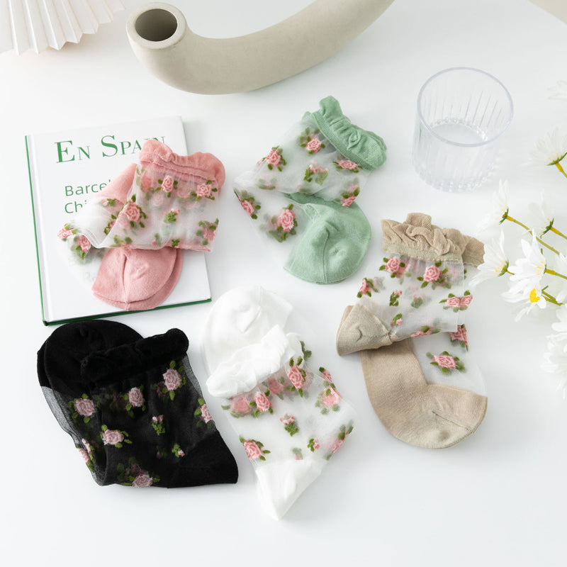 Chaussettes Fleuries Respirantes