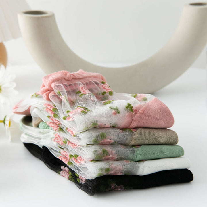 Chaussettes Fleuries Respirantes