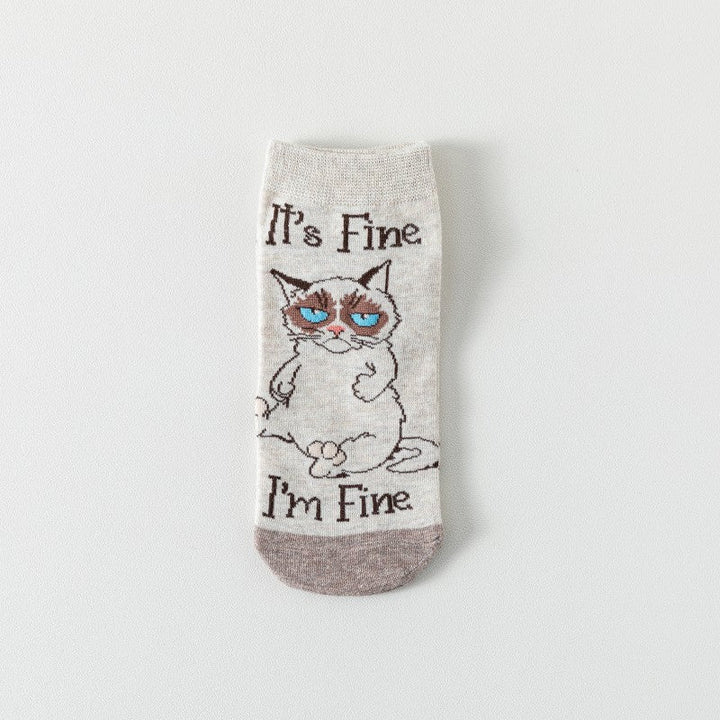 Chaussettes Créatives À Imprimé Chat